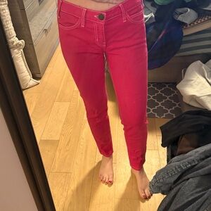 Current/Elliott Hot Pink Skinny Jeans